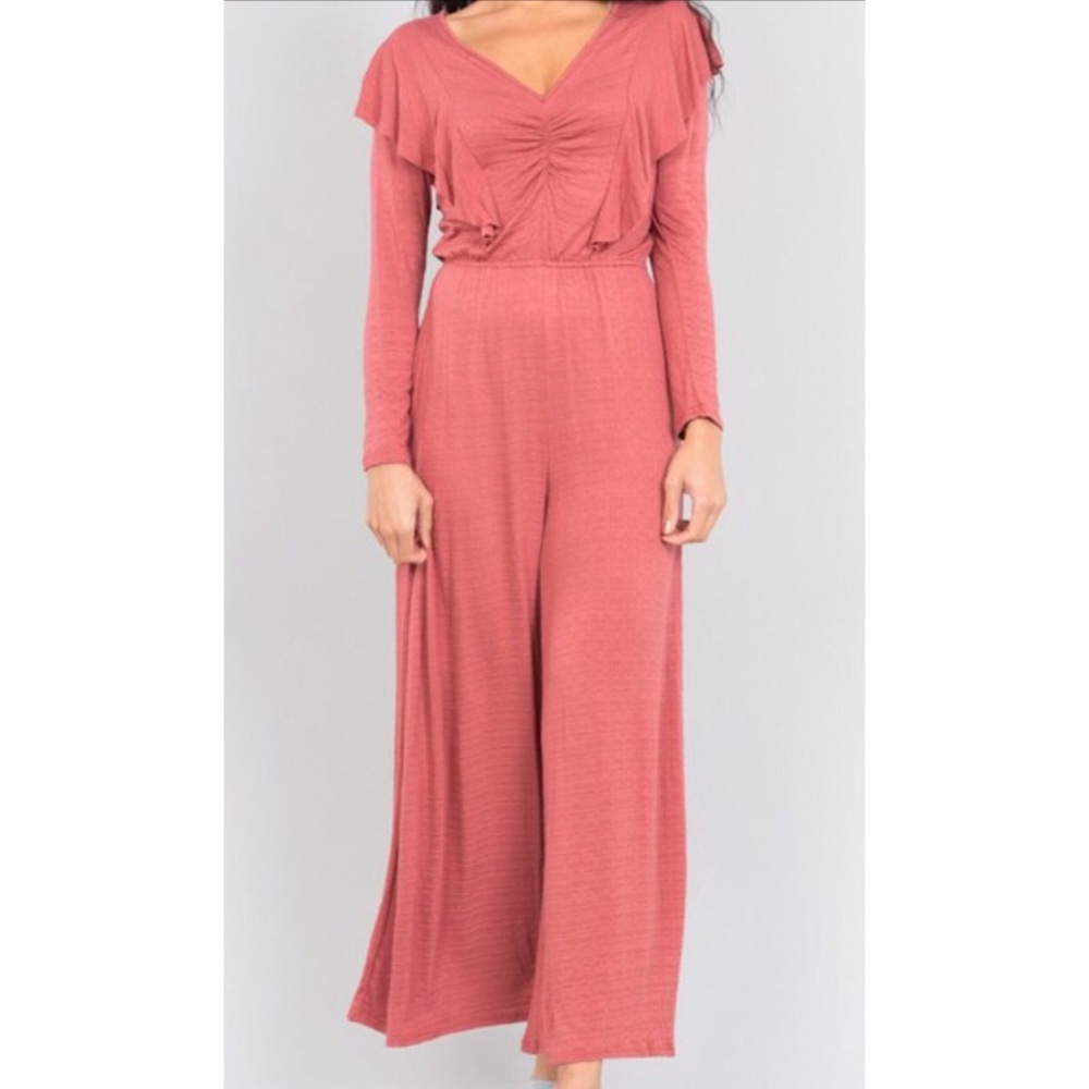 Elastic Waist Jumper Jumpsuit